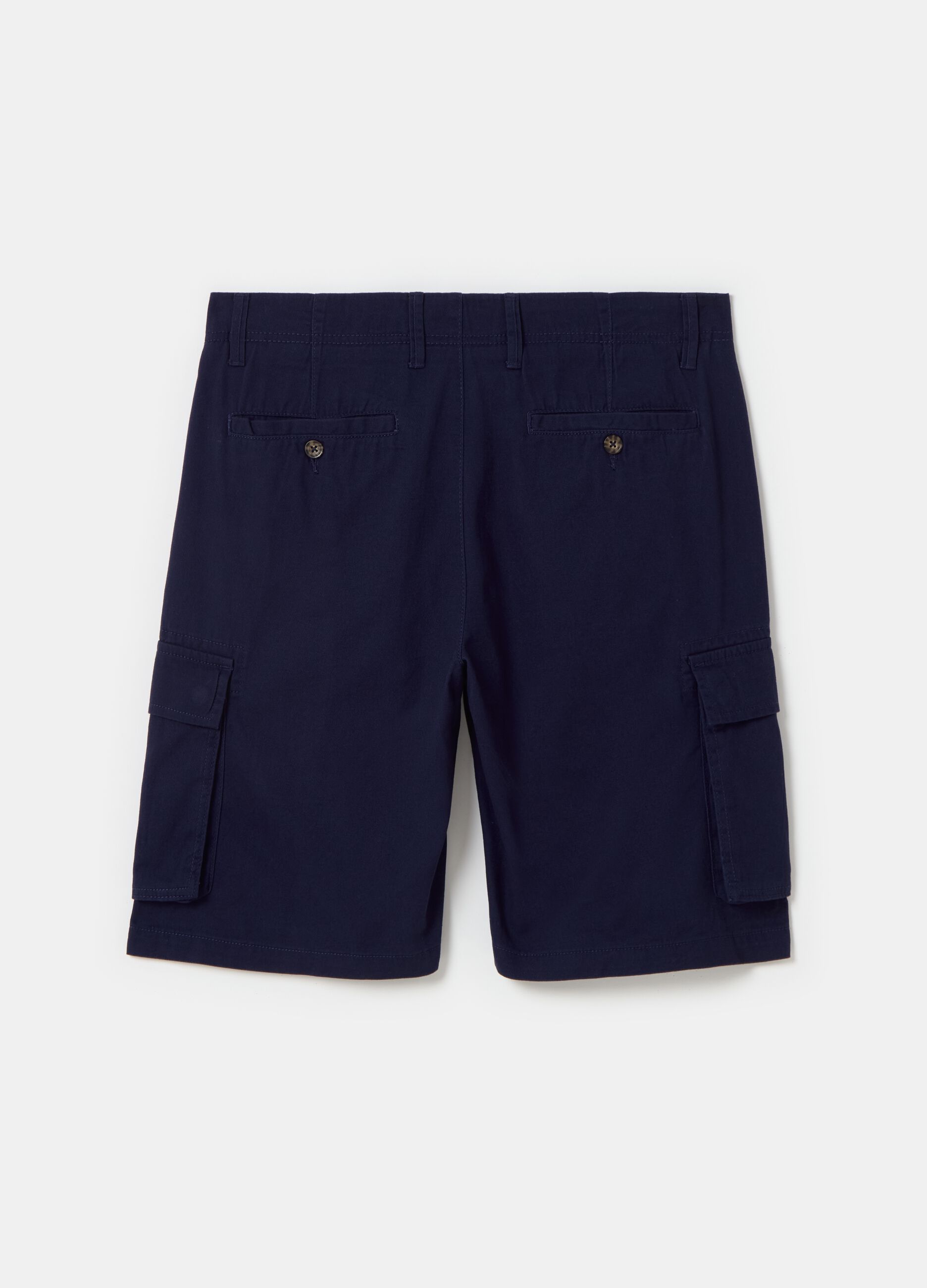 Cargo Bermuda shorts in cotton twill