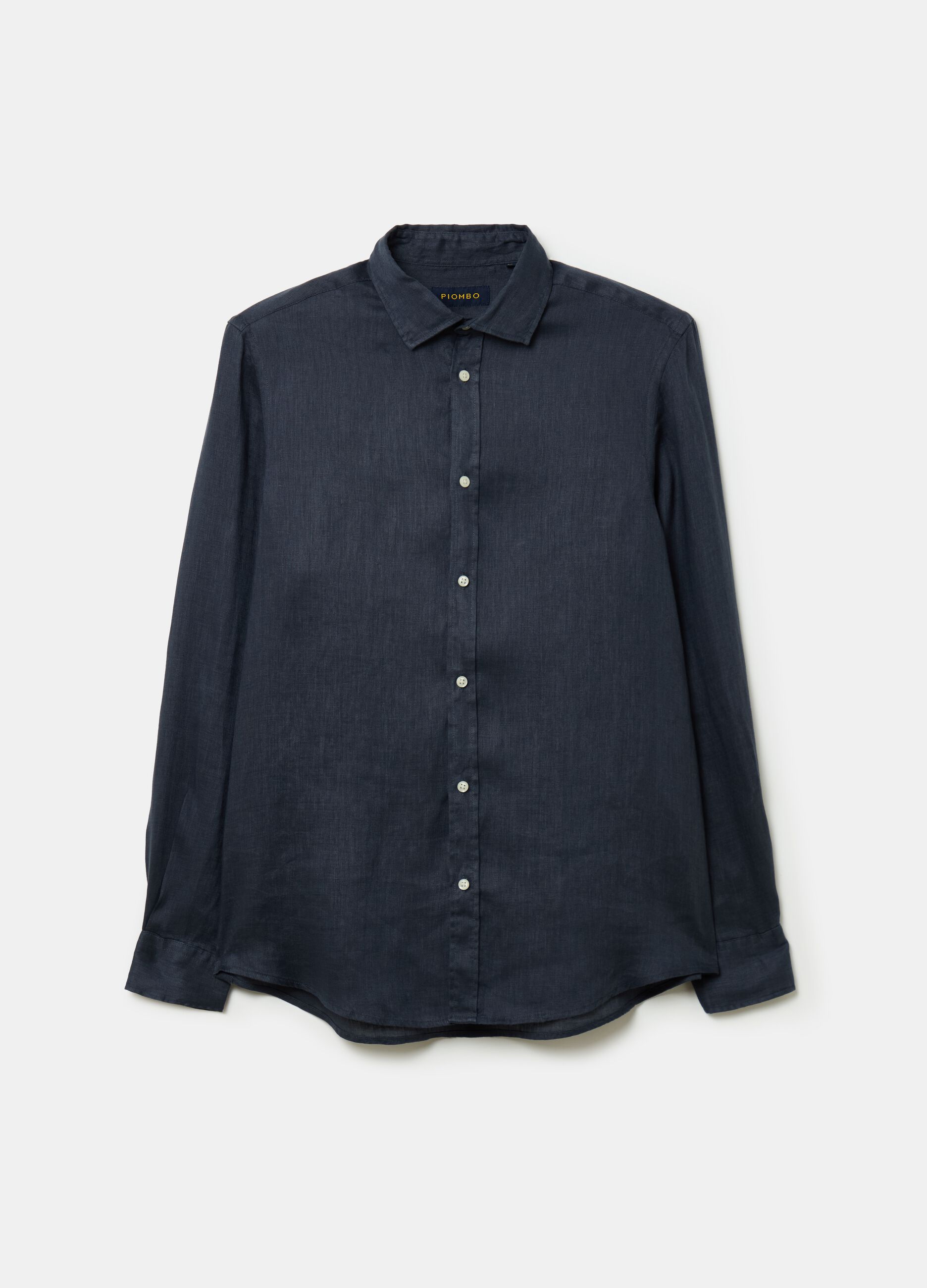 Solid colour linen shirt_3