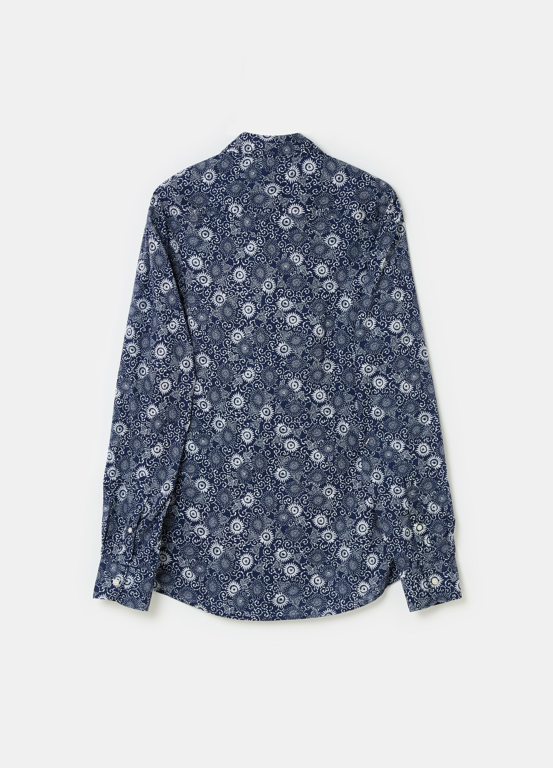 Floral pattern shirt in cotton_4