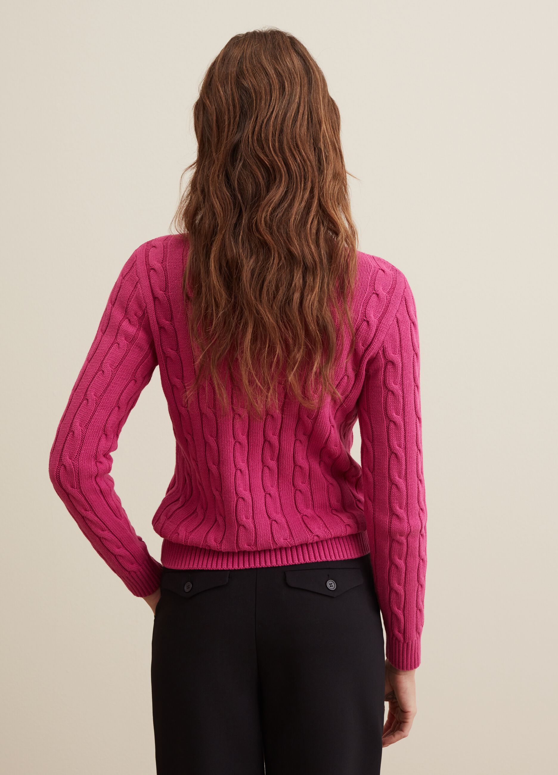 Cable knit crew-neck pullover_2