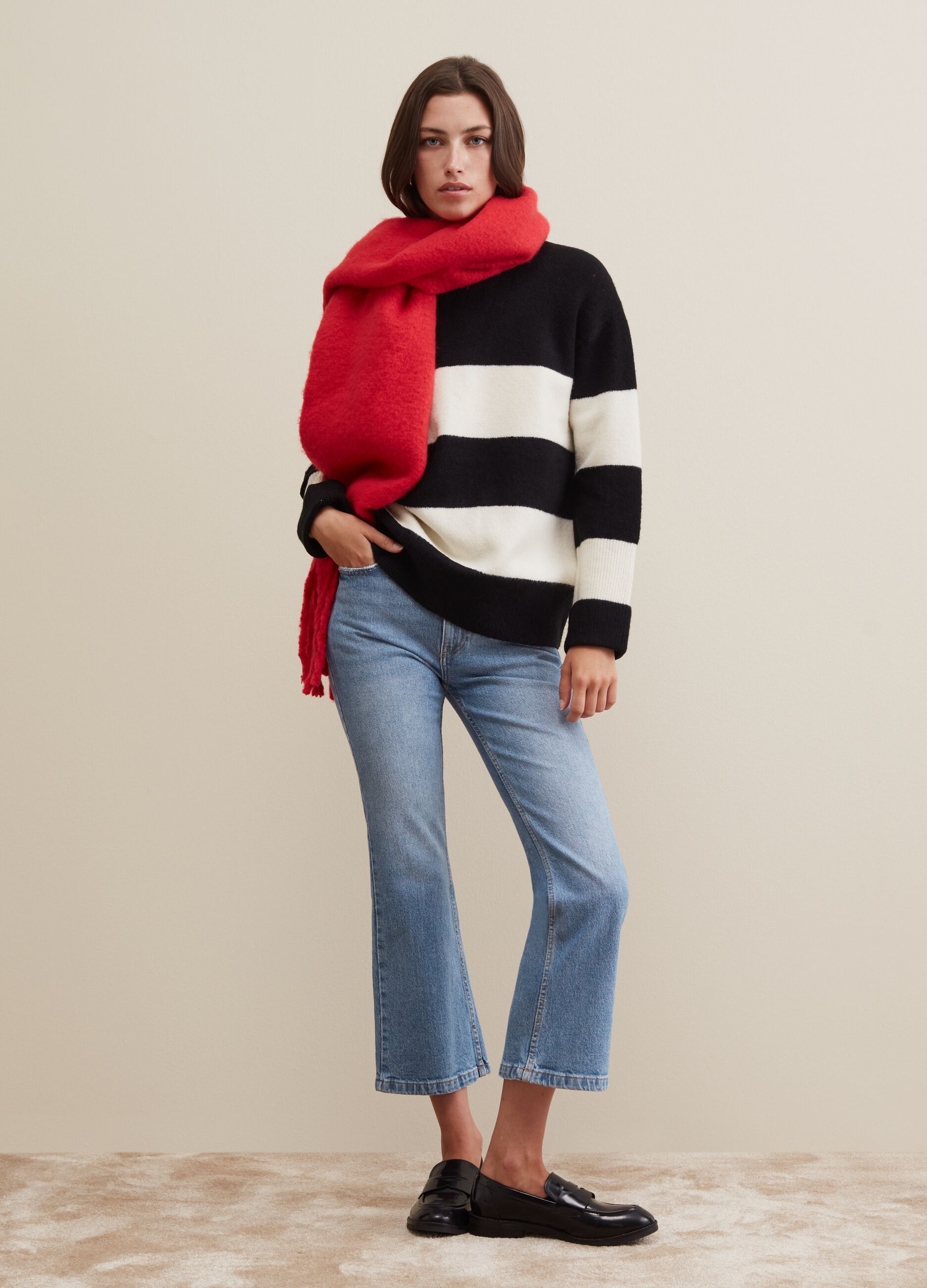 Oversized striped pullover_0