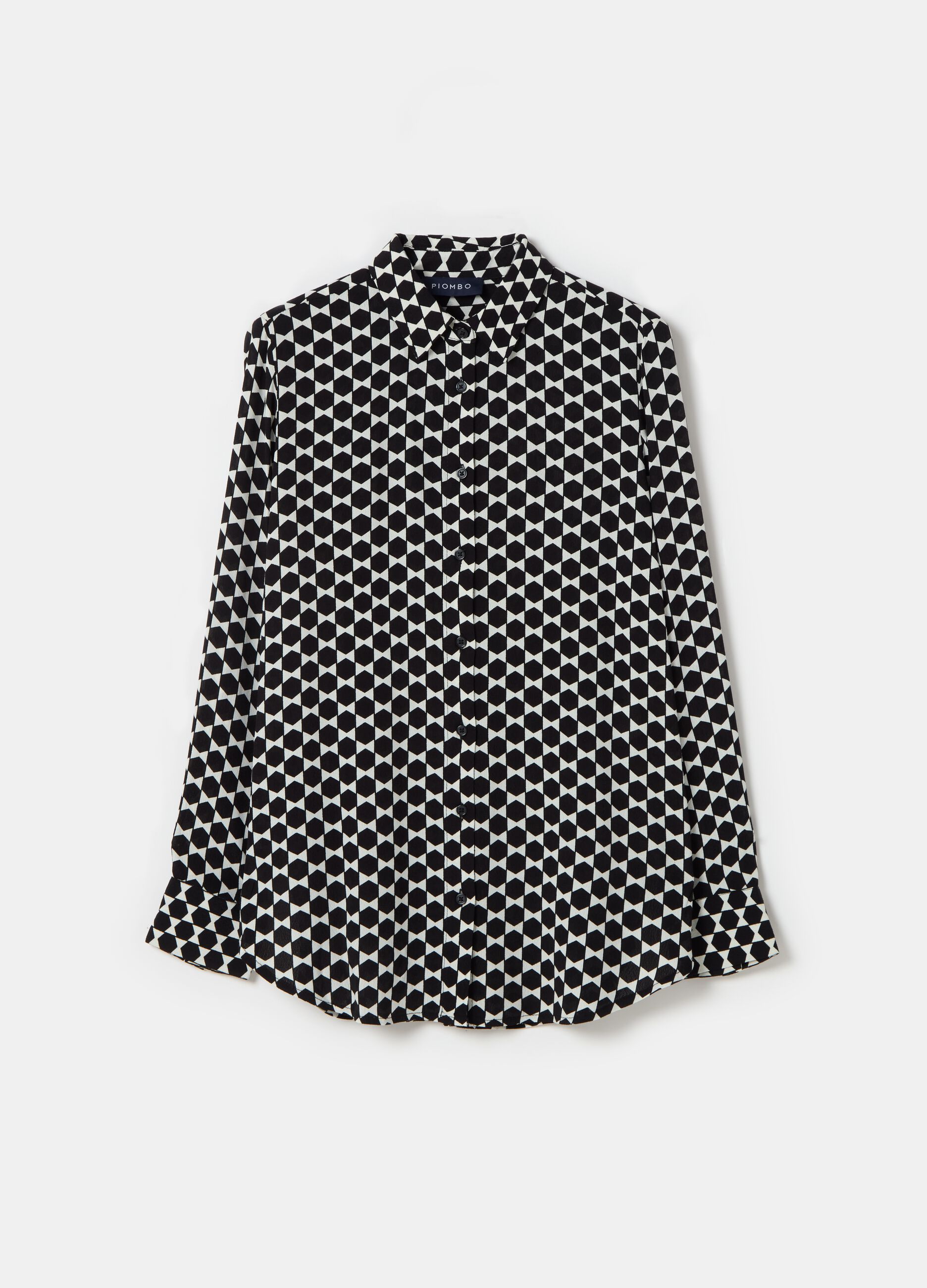 Contemporary shirt with geometric print_3