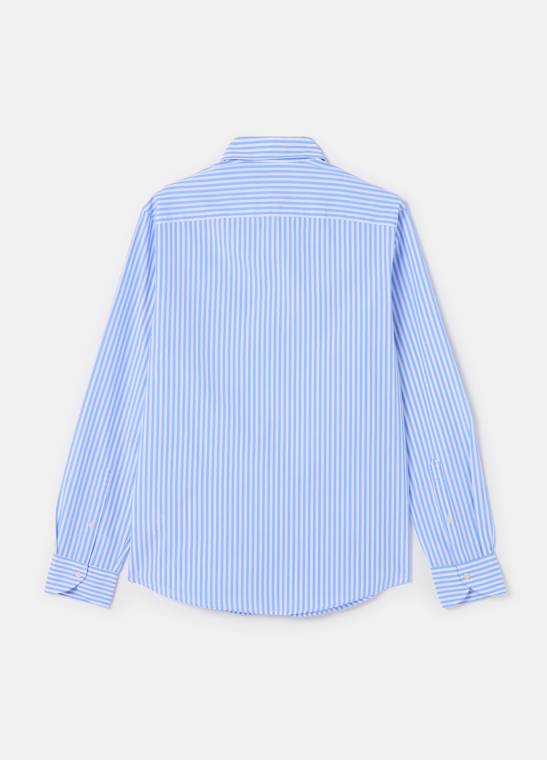 Poplin shirt with striped pattern_4